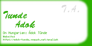 tunde adok business card